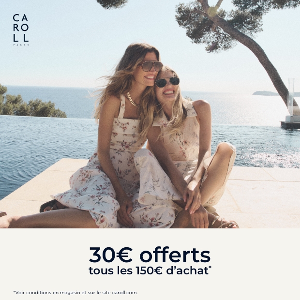 30€ tous les 150€ d'achat chez Caroll jusqu'au 25 mai 2026