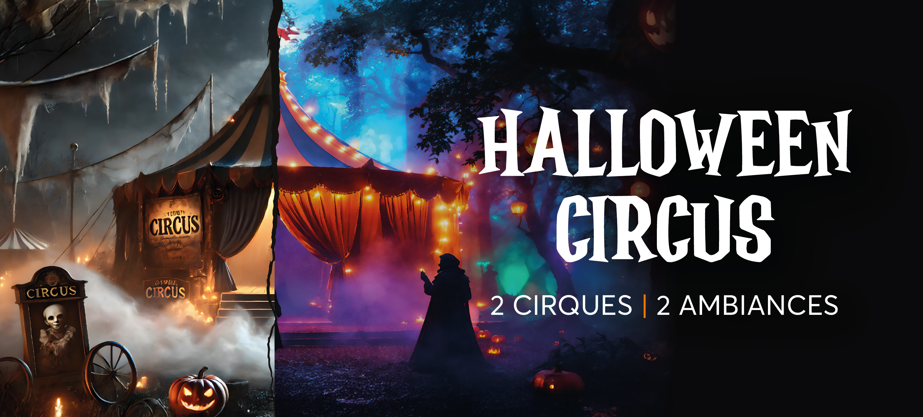 Halloween Circus, événement pour les vacances de la toussaint au centre AUSHOPPING V2