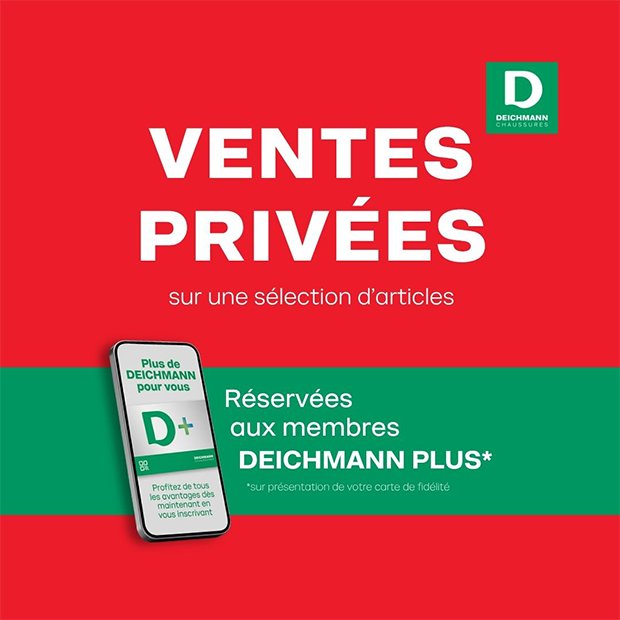 Ventes privées chez Deichmann pour les membres Deichmann Plus*