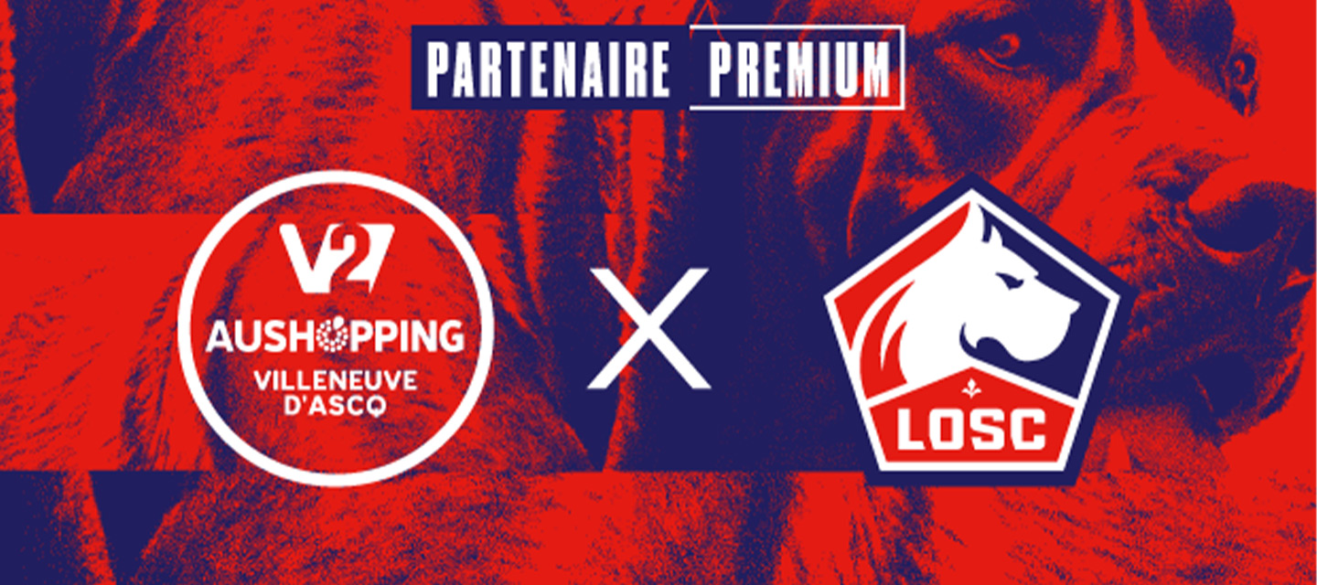 Aushopping V2 est partenaire premium du LOSC depuis 2023