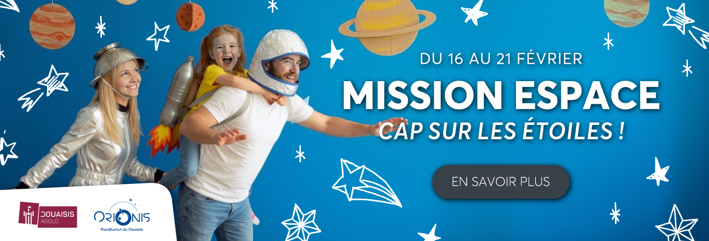 mission espace cap sur les étoiles en partenariat avec le planétarium du Douaisis à Aushopping V2 !