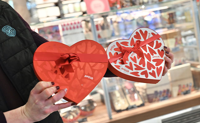 coffret coeur chocolats jeff de bruges cadeau gourmand saint valentin