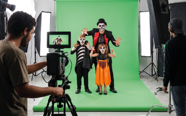 photo sur fond vert : création de votre photo d'halloween à V2 villeneuve d'ascq