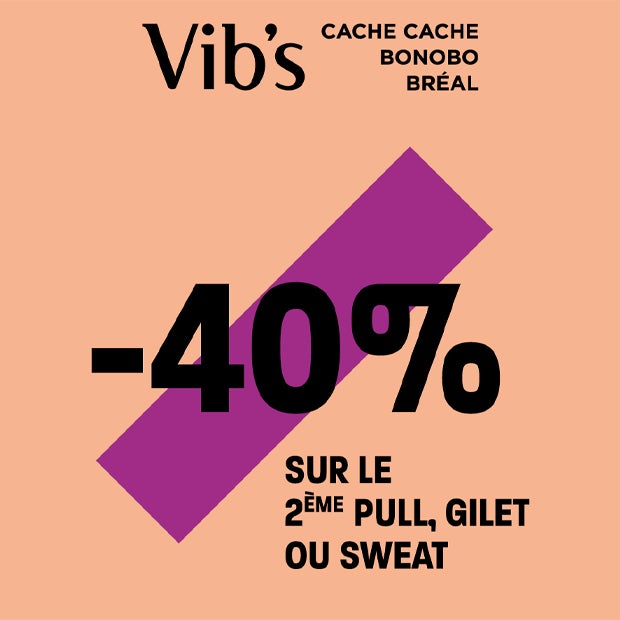 -40% sur le 2ème pull, gilet ou sweat