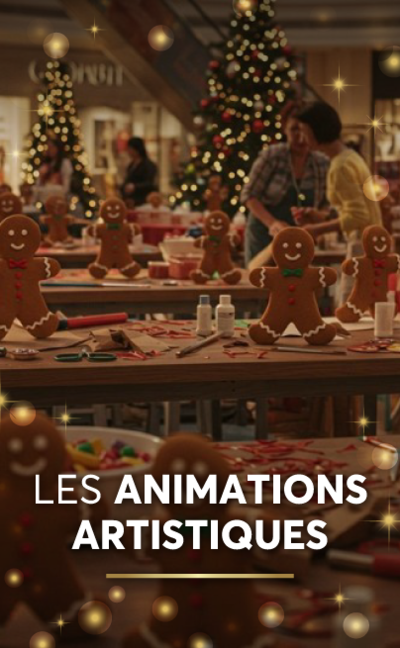 les animations artistiques pour noël dans le centre aushopping V2
